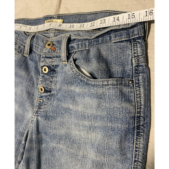 Moch-NY Jeans Womens 29x31 Light Acid Wash Raw Hem Button Up Cowgirl 90s Jeans - Picture 11 of 15